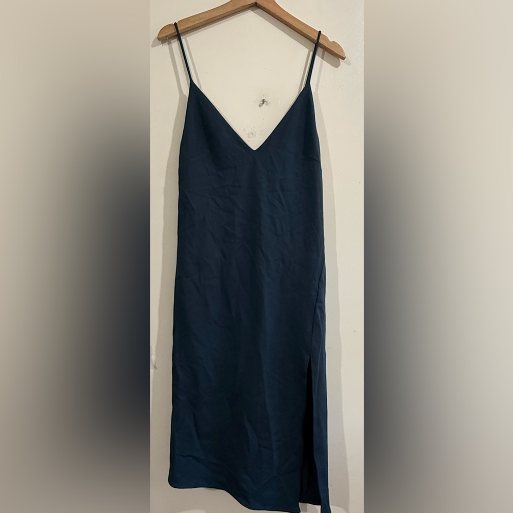 BACKSTAGE Chic Midnight Blue Midi Dress